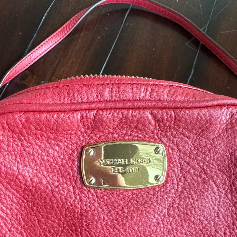 Michael Kors Red Crossbody Bag with Gold Accents - Picture 2 of 5